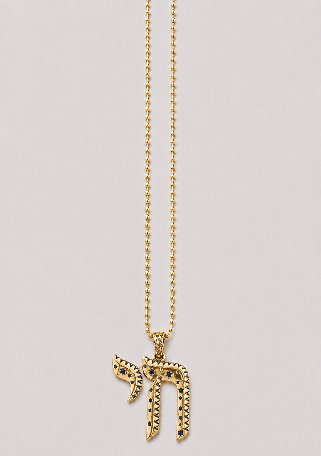 Star Embossed Chai Ball Chain Necklace