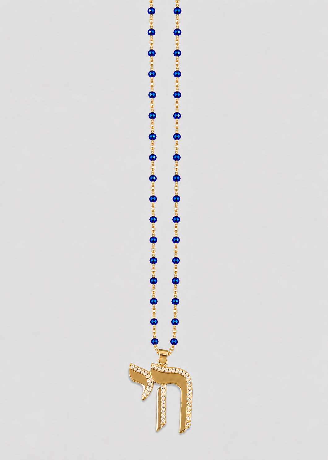 CZ Chai Beaded Necklace
