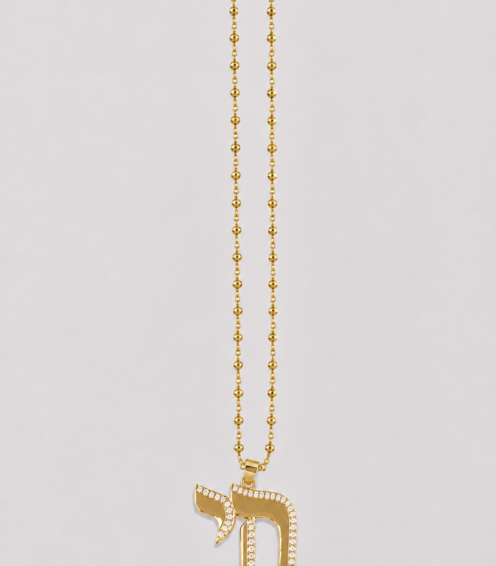 CZ Chai Beaded Necklace
