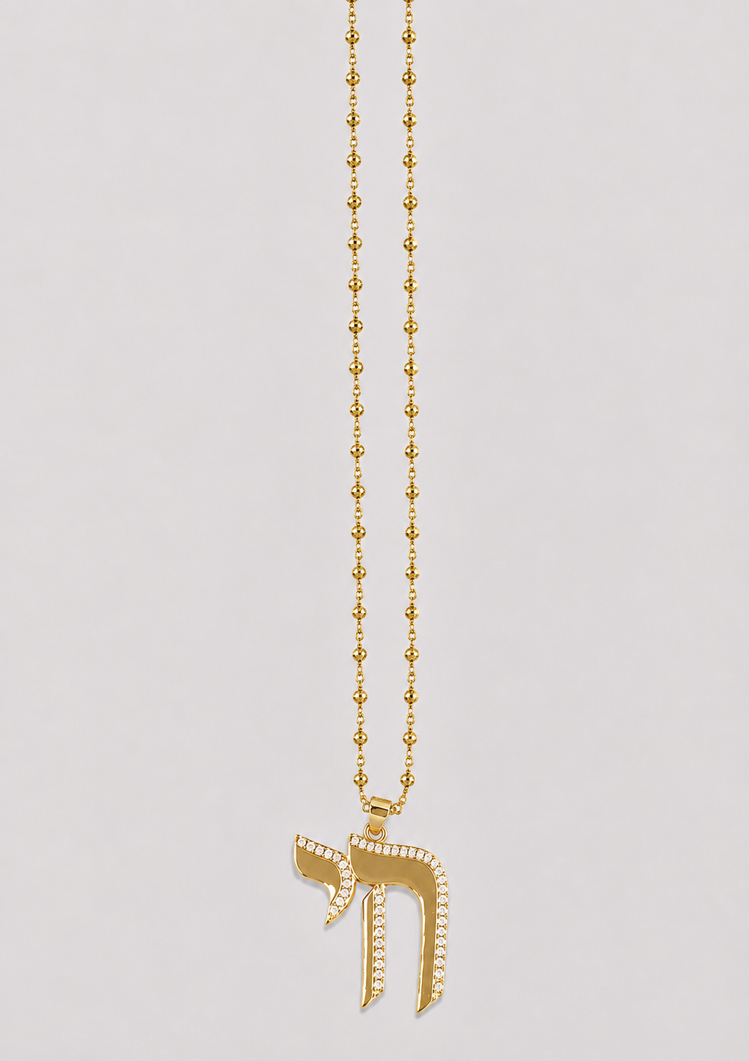 CZ Chai Beaded Necklace