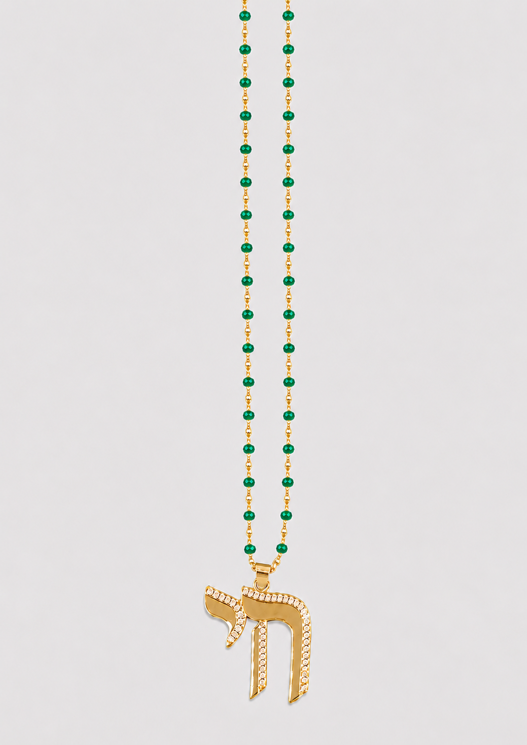 CZ Chai Beaded Necklace