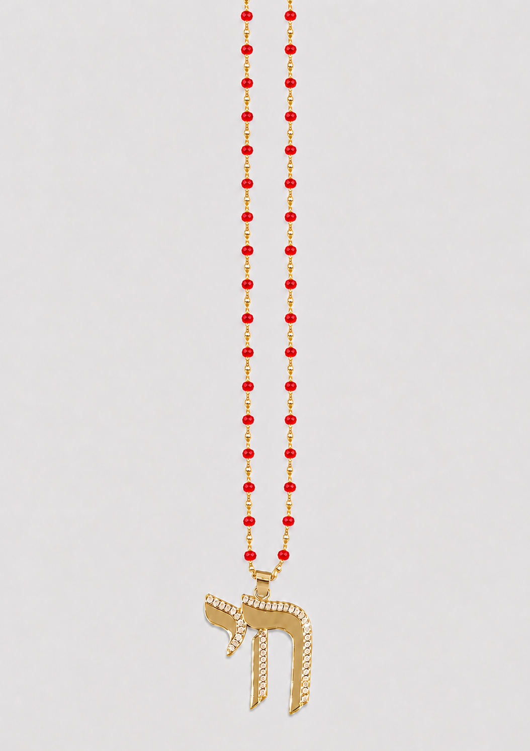 CZ Chai Beaded Necklace