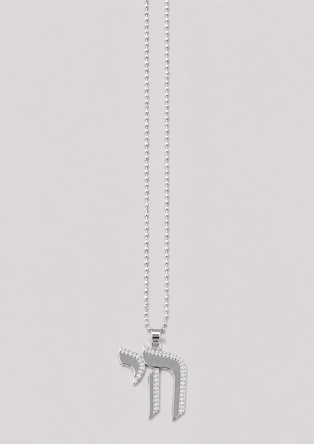 CZ Chai Ball Chain Necklace